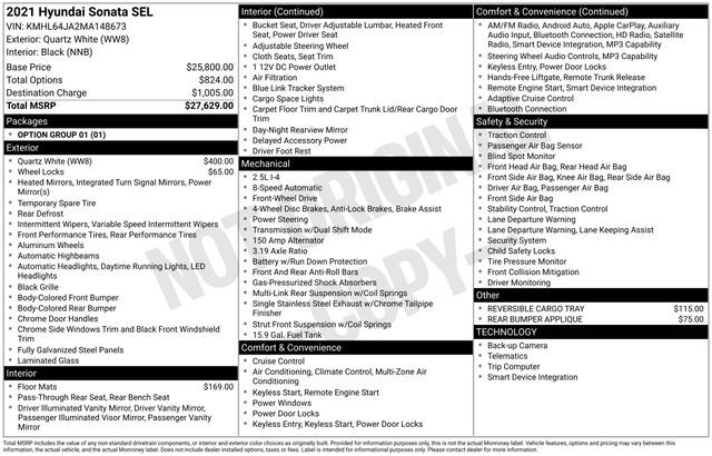 2021 Hyundai Sonata SEL Raleigh NC
