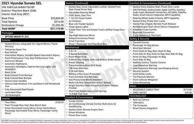 2021 Hyundai Sonata SEL Raleigh NC