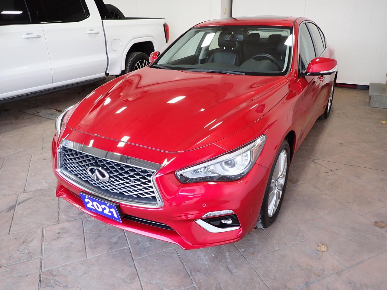 2021 INFINITI Q50 3.0T LUXE AWD LEATHER SUNROOF Listowel ON