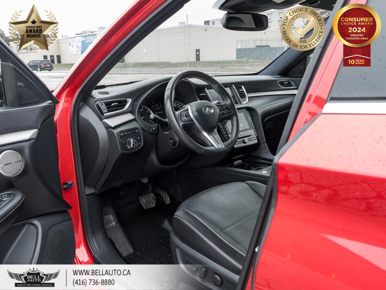 2021 INFINITI QX50 Sensory, 360CAM, HUD, LTHR, NAVI, PANO, B.SPOT, BOSE, SENSORS, WOODTRIM, NOACCIDENT Toronto ON