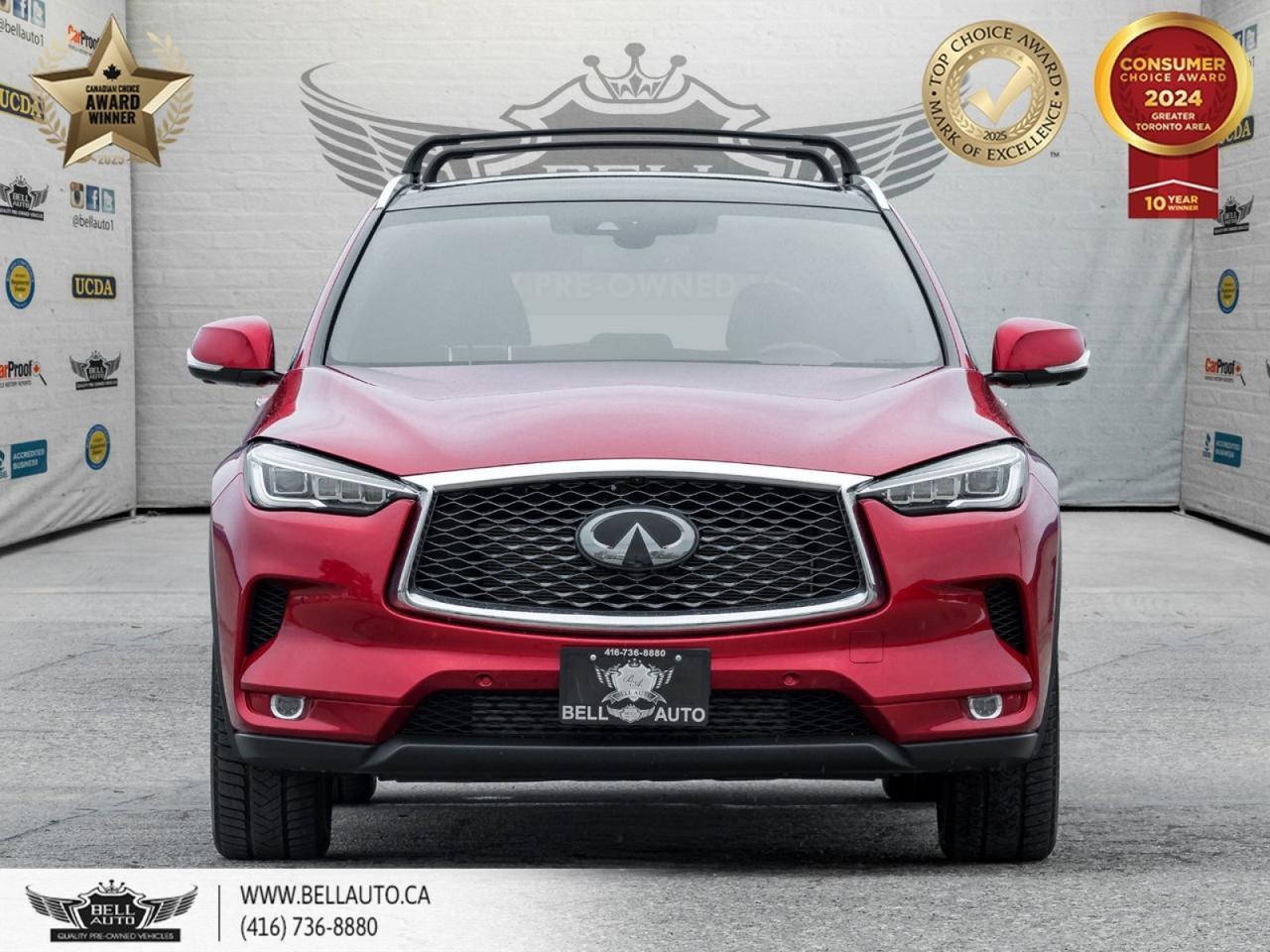 2021 INFINITI QX50 Sensory, 360CAM, HUD, LTHR, NAVI, PANO, B.SPOT, BOSE, SENSORS, WOODTRIM, NOACCIDENT Toronto ON