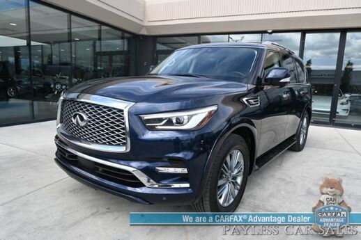 2021 INFINITI QX80 LUXE / 4X4 / Auto Start / Power & Heated Leather Seats / Heated Steering Wheel / Sunroof / Navigation / Adaptive Cruise / Bose Speakers / Lane Depart & Blind Spot Alert / Adaptive Cruise / 3rd Row / Seats 7 / Tow pkg Anchorage AK