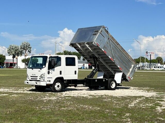 2021 Isuzu NPR Crew Cab 14&apos; Aluminum Landscape Dump Truck Homestead FL