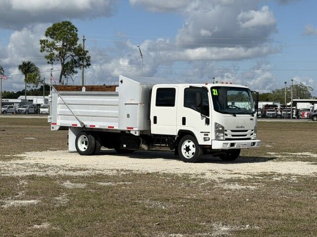 2021 Isuzu NPR-XD Crew Cab 14' Aluminum Landscape Dump Truck Homestead FL