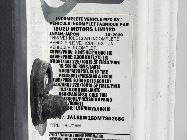 2021 Isuzu NRR 16' Refrigerated Truck with 2,500 lbs. Lift Gate Homestead FL