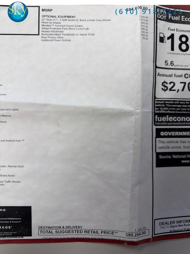 2021 Jaguar F-PACE AWD SVR West Chester PA