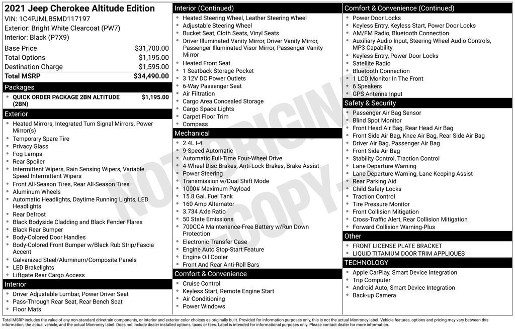 2021 Jeep Cherokee Altitude Akron OH
