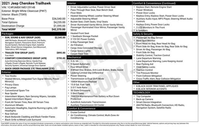 2021 Jeep Cherokee Trailhawk Raleigh NC