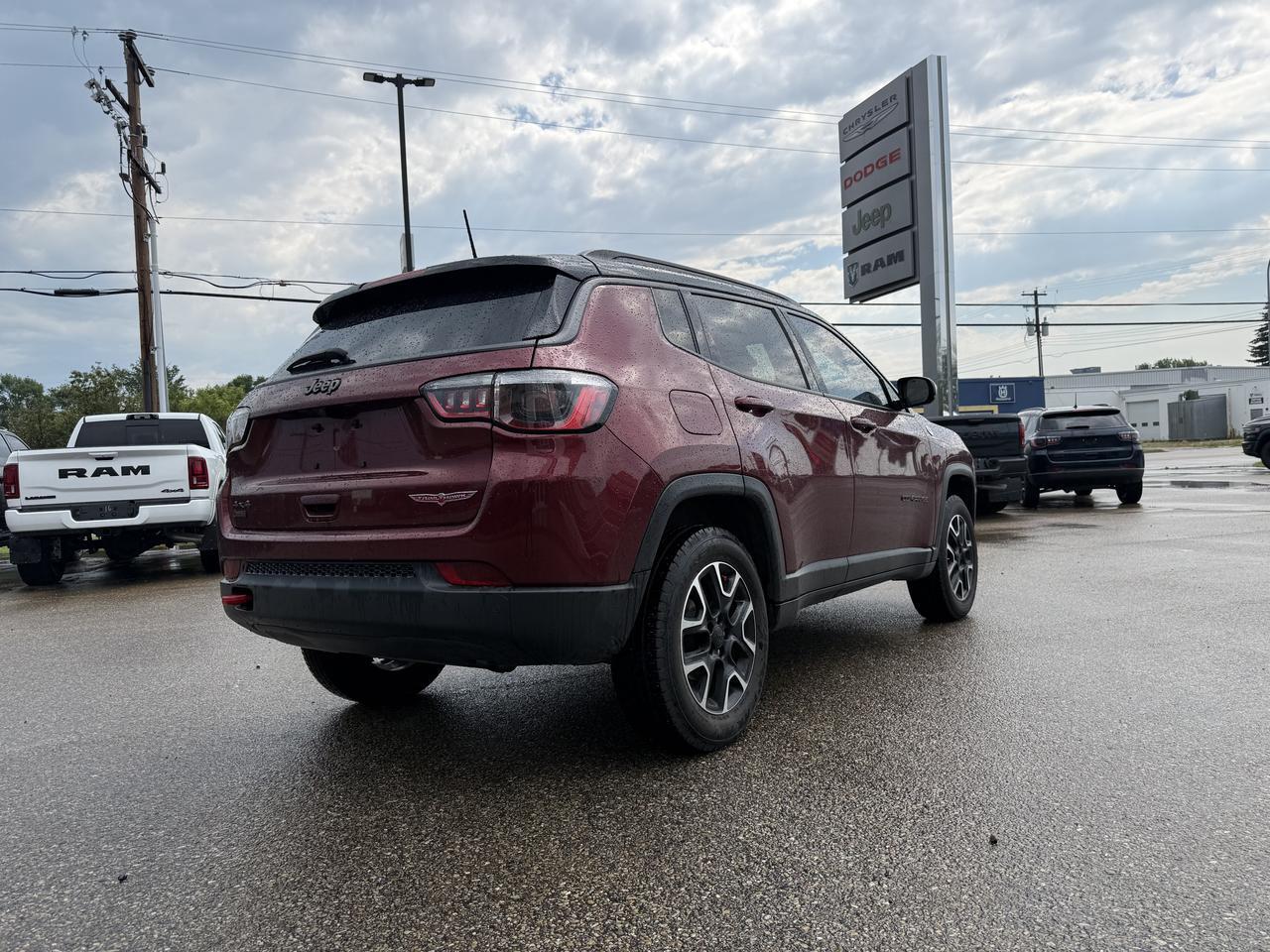 2021 Jeep Compass Trailhawk 4x4 | Low KMs | I4 Engine | Velvet Red Pearl | NAV | Power Liftgate | Dual Pane Sunroof Redwater AB