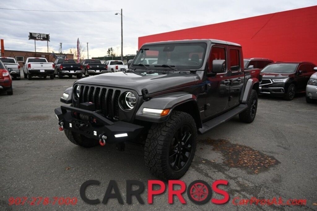 2021 Jeep Gladiator High Altitude - 4x4 - Crew Cab - Hard Top - Cold Weather Pkg - Auto Start - Heated Leather Seats & Steering Wheel - Navigation - Alpine Spears - Adaptive Cruise - Blind Spot & Forward Collision Alert - Back Up Camera - Tow Pkg - Only 50K Miles Anchorage AK