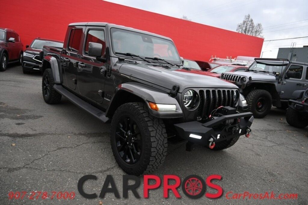 2021 Jeep Gladiator High Altitude - 4x4 - Crew Cab - Hard Top - Cold Weather Pkg - Auto Start - Heated Leather Seats & Steering Wheel - Navigation - Alpine Spears - Adaptive Cruise - Blind Spot & Forward Collision Alert - Back Up Camera - Tow Pkg - Only 50K Miles Anchorage AK