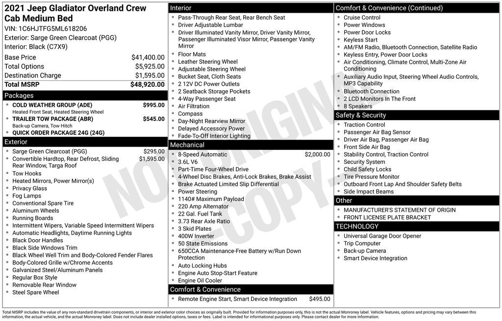 2021 Jeep Gladiator Overland Akron OH