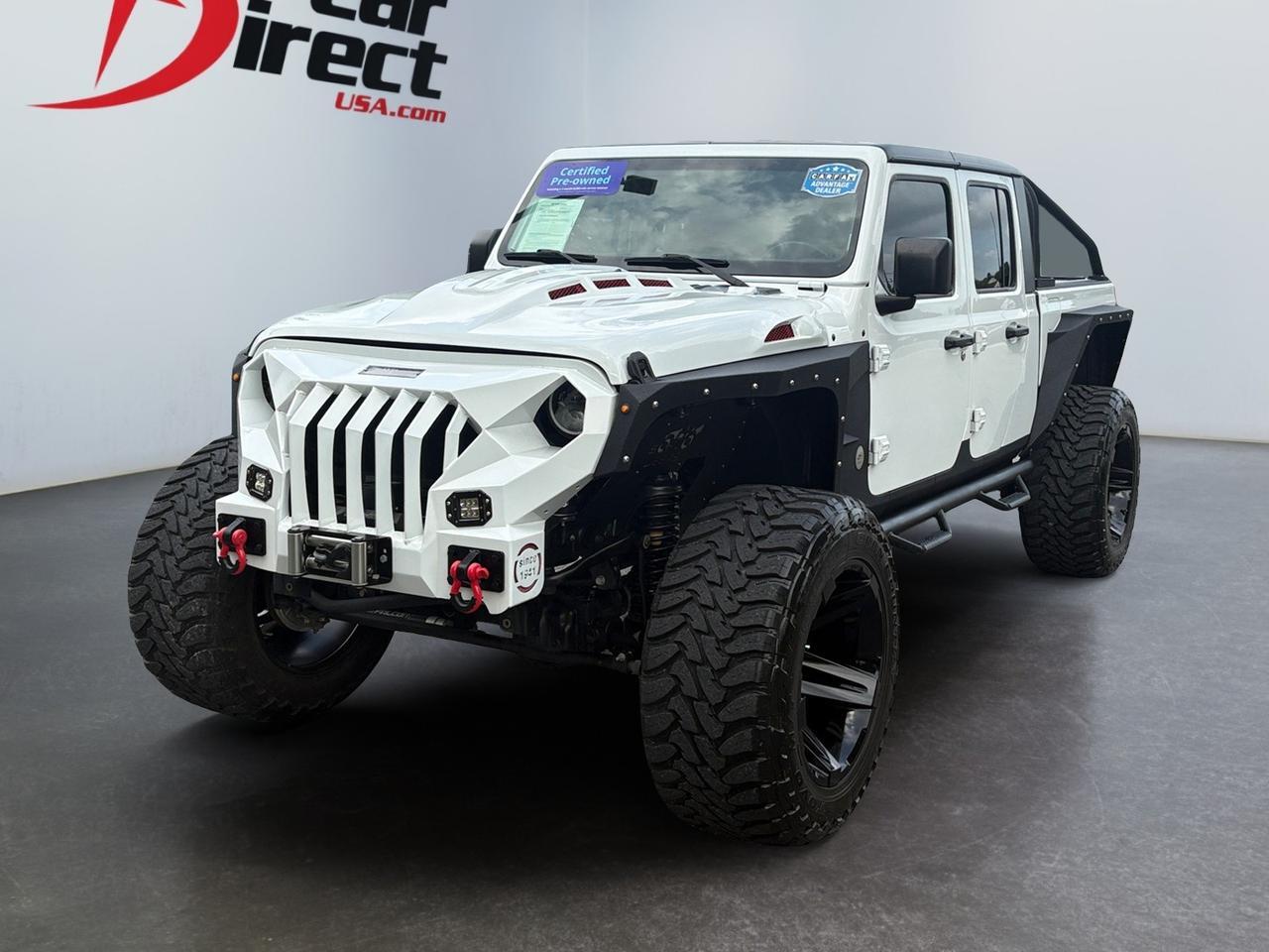 2021 Jeep Gladiator Sport SO FLO CUSTOM, LIFTED, BLACK TUBULAR SIDE STEPS, FENDER FLARES, TOW PACKAGE, CUSTOM FUEL WHEELS, AUTO START/STOP, APPLE CARPLAY/ANDROID AUTO, REMOTE START, ONLY 18K MILES, CLEAN CARFAX, GET READY TO RIDE IN THIS JEEP!