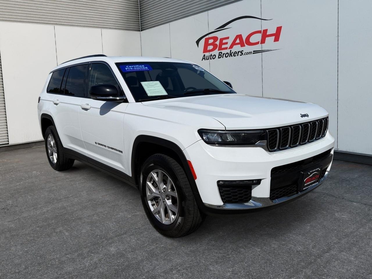 2021 Jeep Grand Cherokee L Limited, APPLE CARPLAY/ANDROID AUTO, HEATED SEATS, HEATED REAR SEATS, WIFI, POWER LIFTGATE, BACKUP CAMERA, UNIVERSAL GARAGE DOOR OPENER, NAVIGATION, HEATED STEERING WHEEL, ONLY 1 OWNER! Norfolk VA