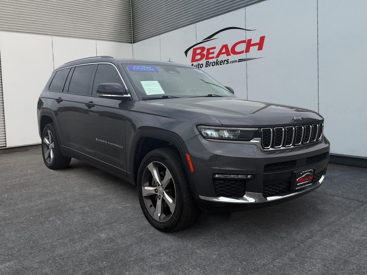 2021 Jeep Grand Cherokee L Limited, HEATED SEATS, MOONROOF, APPLE CARPLAY/ANDROID AUTO, 3RD ROW, ALPINE SPEAKERS, UNIVERSAL GARAGE DOOR OPENER, TOW PACKAGE, POWER/HEATED MIRRORS, REMOTE START, CLEAN CARFAX!