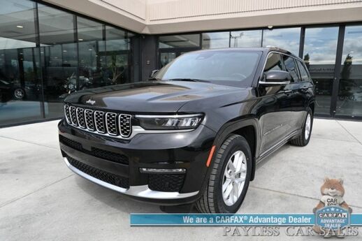 2021 Jeep Grand Cherokee L Summit Reserve / 4X4 / Advanced ProTech & Luxury Tech Group / Auto Start / Heated & Cooled Leather Seats / Heated Steering / Sunroof / Adaptive Cruise / Lane Depart & Blind Spot / Rear Captain Chairs / 3rd Row / Tow Pkg Anchorage AK