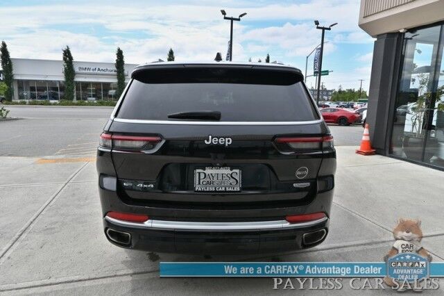 2021 Jeep Grand Cherokee L Summit Reserve / 4X4 / Advanced & Luxury Tech Group / Auto Start / Heated & Cooled Leather Seats / Heated Steering / Sunroof / Adaptive Cruise / Lane Depart & Blind Spot / Rear Captain Chairs / 3rd Row / Seats 6 Anchorage AK