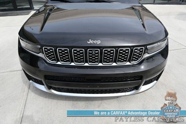 2021 Jeep Grand Cherokee L Summit Reserve / 4X4 / Advanced & Luxury Tech Group / Auto Start / Heated & Cooled Leather Seats / Heated Steering / Sunroof / Adaptive Cruise / Lane Depart & Blind Spot / Rear Captain Chairs / 3rd Row / Seats 6 Anchorage AK