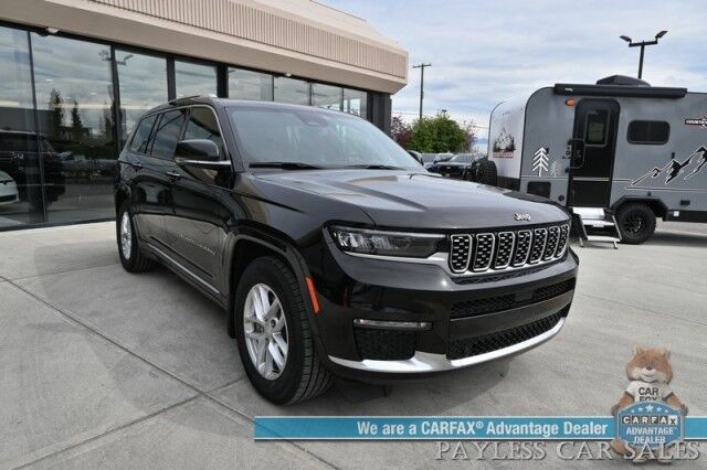 2021 Jeep Grand Cherokee L Summit Reserve / 4X4 / Advanced & Luxury Tech Group / Auto Start / Heated & Cooled Leather Seats / Heated Steering / Sunroof / Adaptive Cruise / Lane Depart & Blind Spot / Rear Captain Chairs / 3rd Row / Seats 6 Anchorage AK