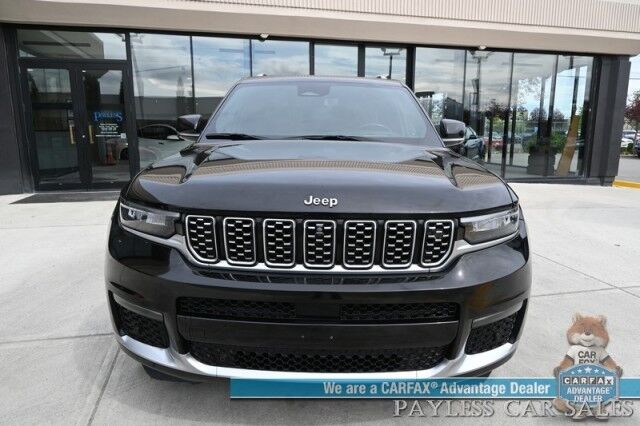 2021 Jeep Grand Cherokee L Summit Reserve / 4X4 / Advanced & Luxury Tech Group / Auto Start / Heated & Cooled Leather Seats / Heated Steering / Sunroof / Adaptive Cruise / Lane Depart & Blind Spot / Rear Captain Chairs / 3rd Row / Seats 6 Anchorage AK