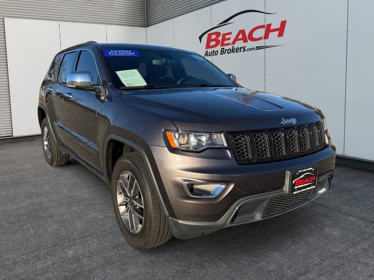 2021 Jeep Grand Cherokee Limited, SUNROOF, HEATED SEATS, HEATED STEERING WHEEL, APPLE CARPLAY/ANDROID AUTO, BACKUP CAMERA, REMOTE START, WIFI, CLEAN CARFAX, THIS JEEP IS READY FOR ITS NEXT ADVENTURE!