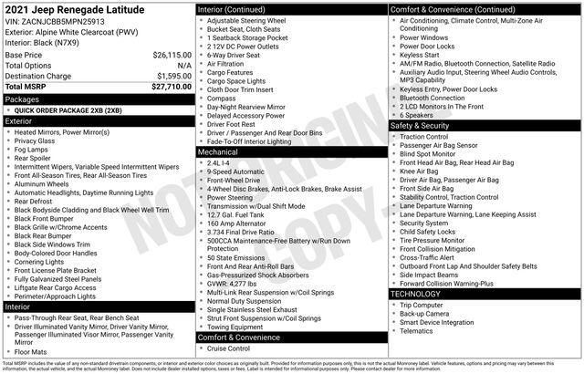 2021 Jeep Renegade Latitude Raleigh NC