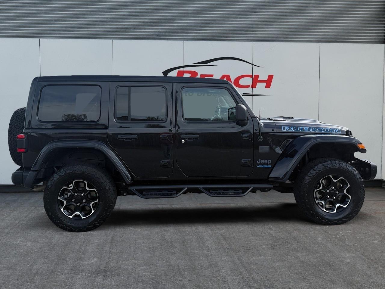2021 Jeep Wrangler 4xe Unlimited Rubicon, APPLE CARPLAY/ANDROID AUTO, BACKUP CAMERA, HEATED SEATS, HEATED STEERING WHEEL, UNIVERSAL GARAGE DOOR OPENER, RUNNING BOARDS, POWER/HEATED MIRRORS, REMOTE START, TOW PACKAGE, ONLY 1 OWNER, CLEAN CARFAX! Norfolk VA