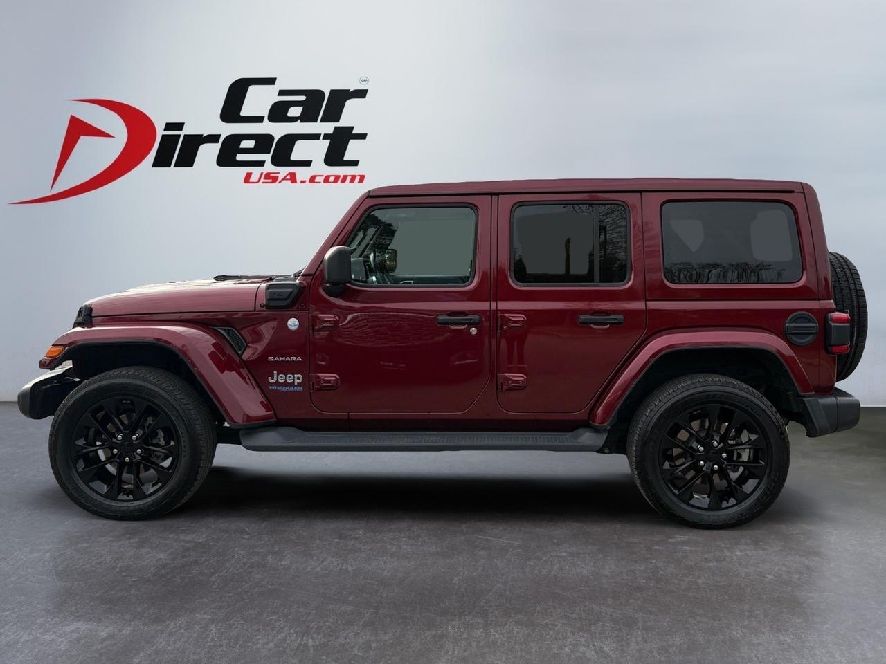 2021 Jeep Wrangler 4xe Unlimited Sahara SKY ONE-TOUCH POWER TOP, FORWARD COLLISION ALERT, RUNNING BOARDS, REMOTE START, BACKUP CAMERA WITH PARKING SENSORS, SKY ONE TOUCH POWER TOP, APPLE CARPLAY/ANDROID AUTO, HEATED SEATS, ONLY 1 OWNER, CLEAN CARFAX, GET JEEPIN' ON TH Virginia Beach VA