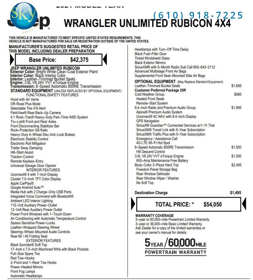 2021 Jeep Wrangler Unlimited 4WD Rubicon