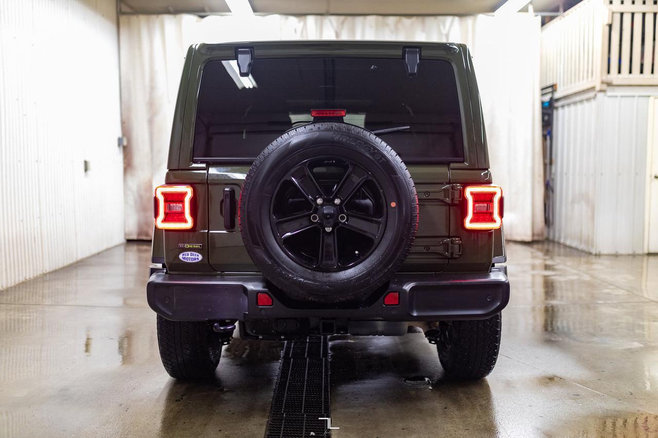 2021 Jeep Wrangler Unlimited 4x4 Sahara Altitude Diesel Leather Nav BCam Red Deer AB