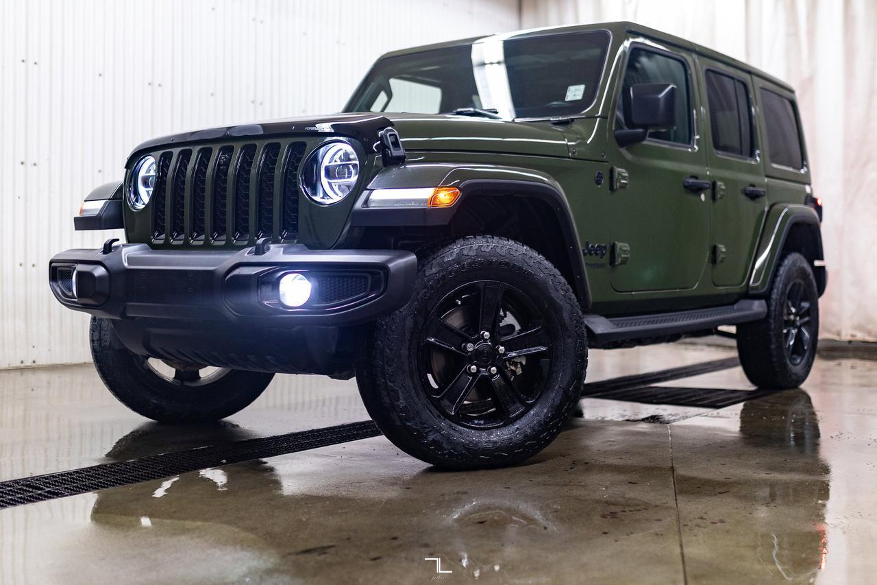 2021 Jeep Wrangler Unlimited 4x4 Sahara Altitude Diesel Leather Nav BCam Red Deer AB