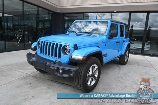 2021 Jeep Wrangler Unlimited 80th Anniversary / 4X4 / Auto Start / Heated Premium Cloth Seats / Heated Steering / NAV / Alpine Speakers / Removeable 3 Piece Hardtop / Blind Spot Alert / Apple CarPlay & Android Auto / Tow Pkg / 1-Owner Anchorage AK