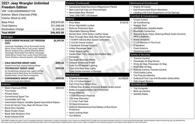 2021 Jeep Wrangler Unlimited Freedom Edition Raleigh NC