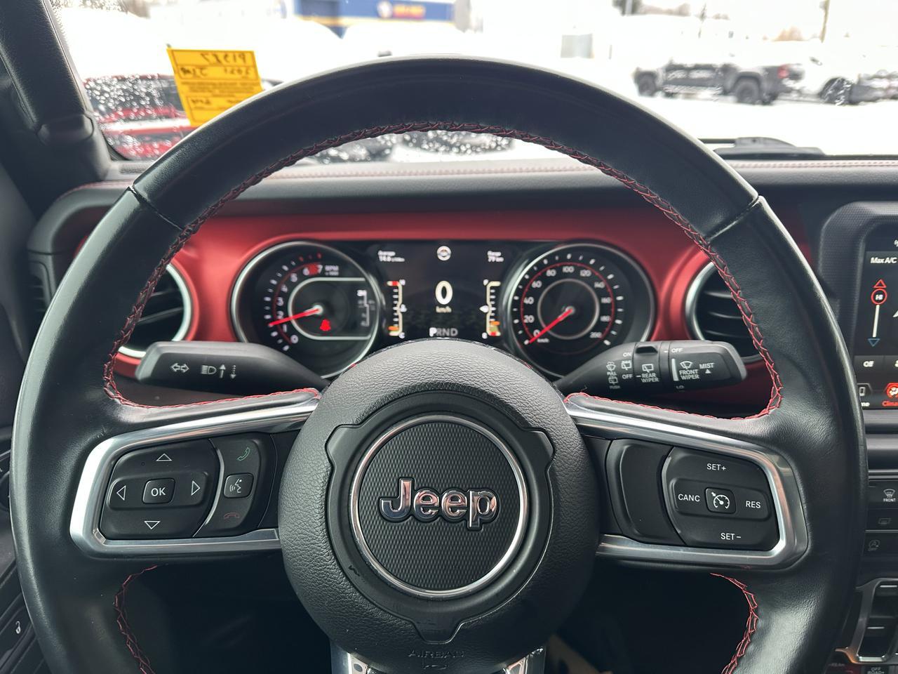 2021 Jeep Wrangler Unlimited Rubicon | 4:1 Rock-Trac 4WD | Alpine | Leather | Remote Start | Black Appearance Pkg Redwater AB