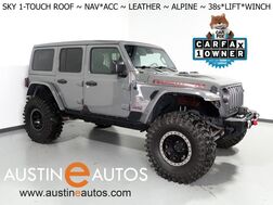 2021_Jeep_Wrangler Unlimited Rubicon 4WD_*SKY ONE-TOUCH POWER-TOP, 3.0L TURBO DIESEL, NAVIGATION, ADAPTIVE CRUISE, SAFETY ALERTS, BACKUP-CAMERA, COLOR TOUCHSCREEN, LEATHER, HEATED SEATS, REMOTE START, ALPINE AUDIO, ANDROID & APPLE_ Round Rock TX