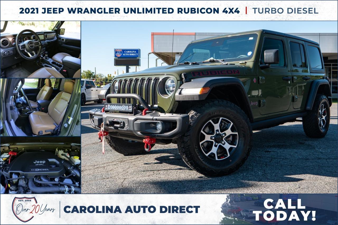 2021 Jeep Wrangler Unlimited Rubicon 4X4 / Steel Bumper Group / Turbo Diesel