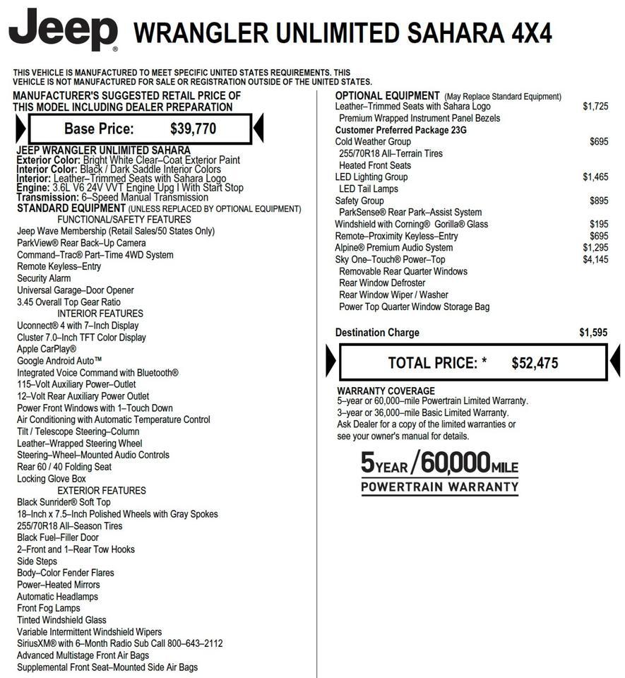 2021 Jeep Wrangler Unlimited Sahara 4X4 / Magnuson Supercharger / Sky Roof! Lincolnton NC