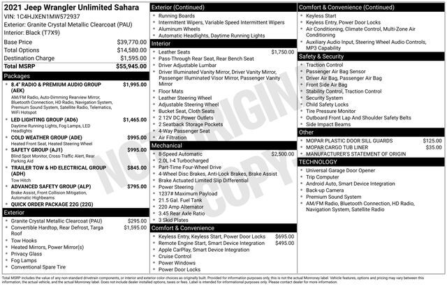 2021 Jeep Wrangler Unlimited Sahara Raleigh NC