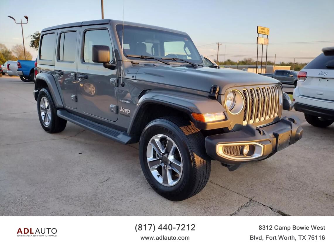 Used 2021 Jeep Wrangler Unlimited Sahara Sport Utility 4D in Fort Worth TX