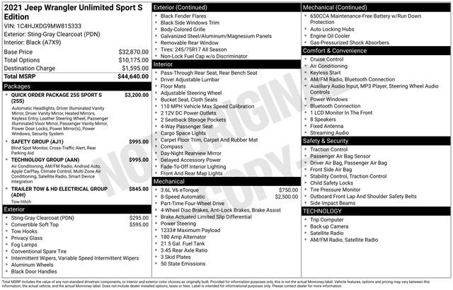2021 Jeep Wrangler Unlimited Sport S Raleigh NC