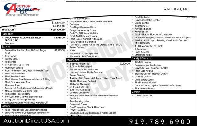 2021 Jeep Wrangler Unlimited Willys Raleigh NC