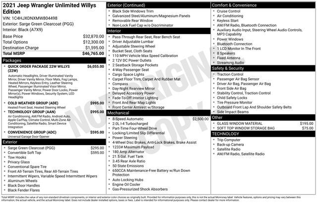 2021 Jeep Wrangler Unlimited Willys Raleigh NC