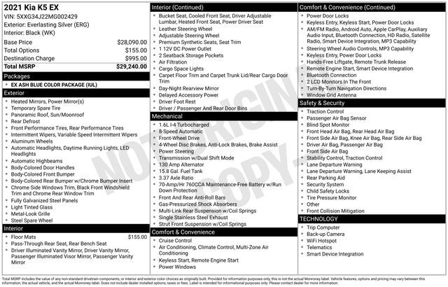2021 Kia K5 EX Raleigh NC