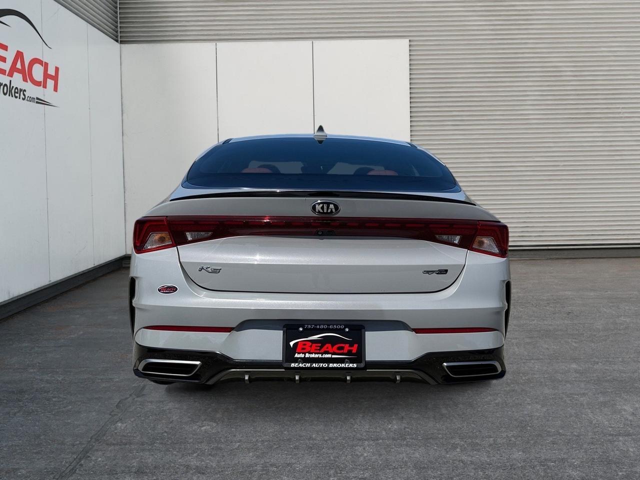 2021 Kia K5 GT-Line, BLUETOOTH, BACKUP CAMERA, POWER/HEATED MIRRORS, REMOTE START, REAR SPOILER, BLIND SPOT ALERT, LANE KEEP ASSIST, CLEAN CARFAX, THIS SPORTY K5 IS READY TO SPEED INTO YOUR DRIVEWAY! Norfolk VA