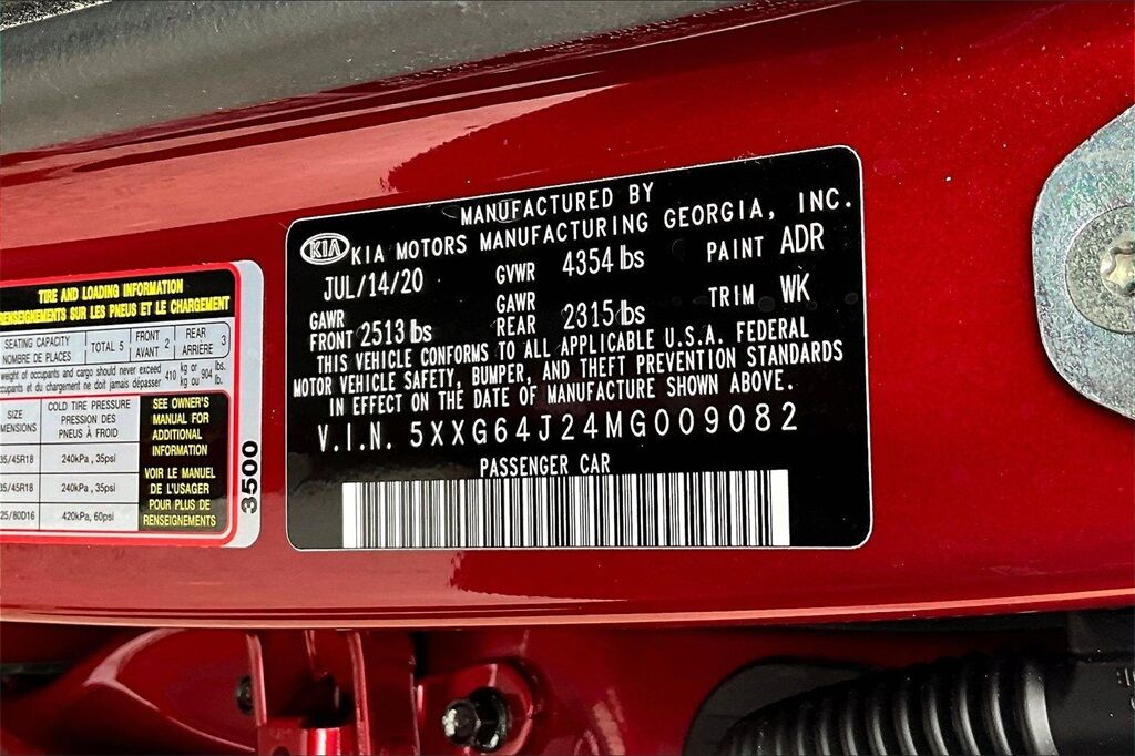 2021 Kia K5 GT-Line OR