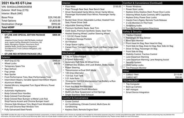 2021 Kia K5 GT-Line Raleigh NC