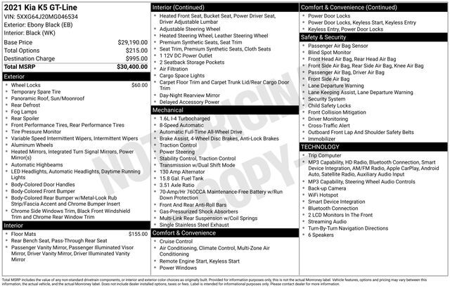 2021 Kia K5 GT-Line Raleigh NC