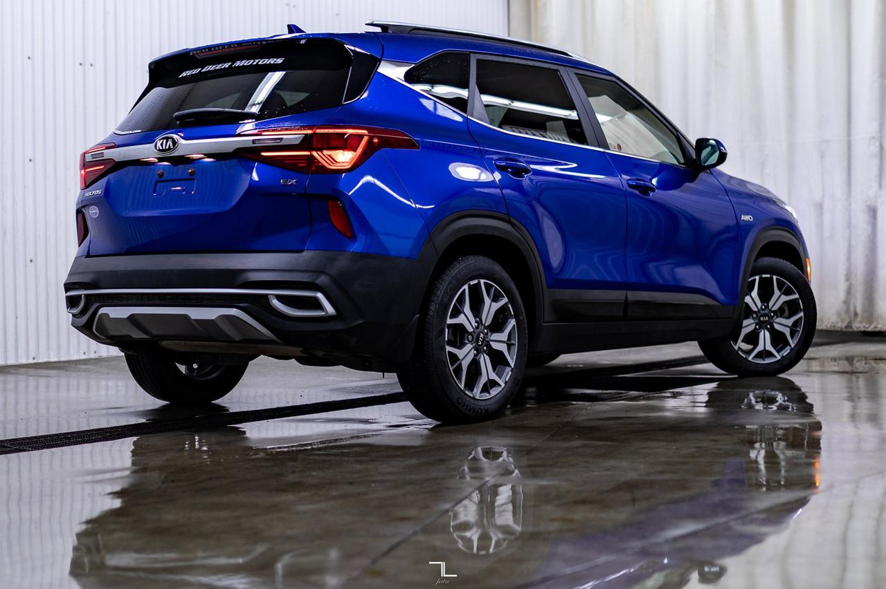 2021 Kia Seltos AWD EX Premium Leather Roof Nav Red Deer AB