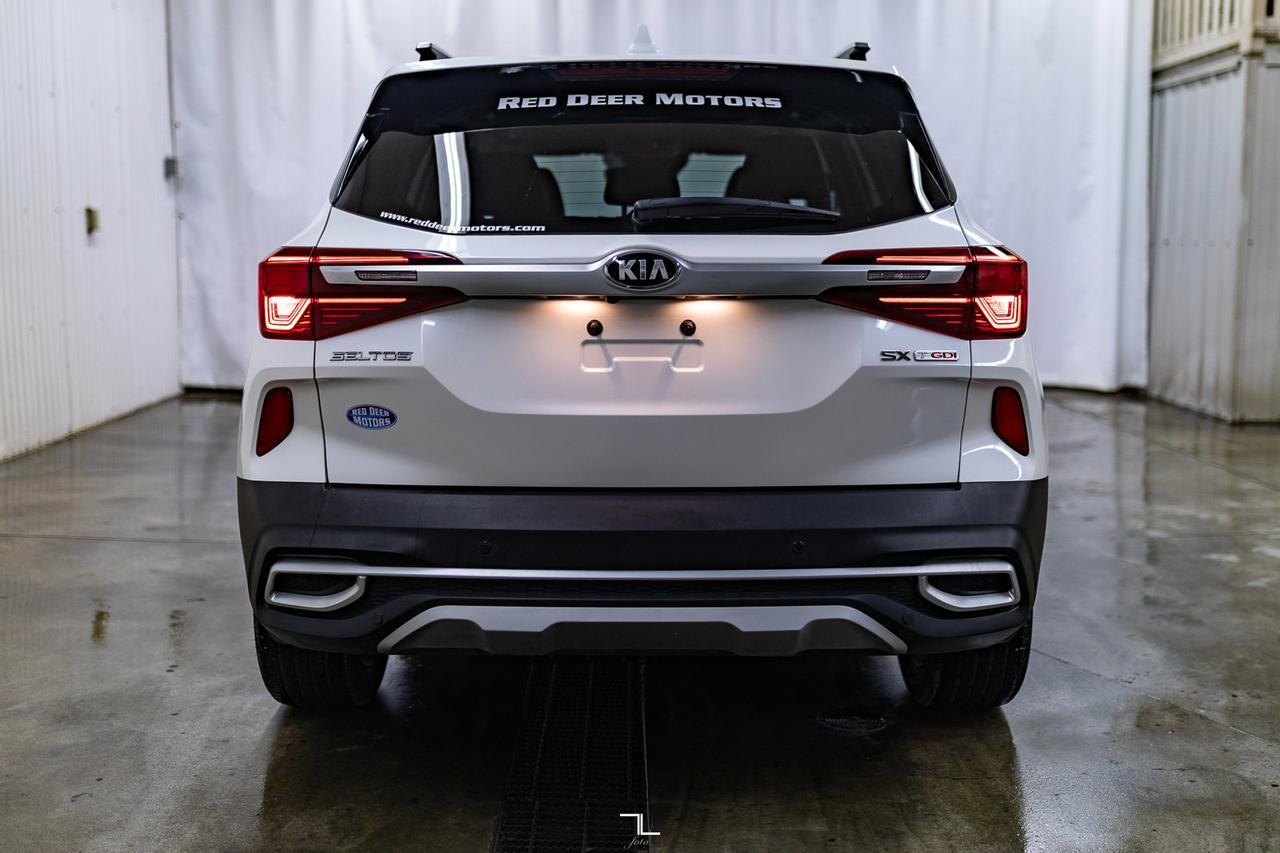 2021 Kia Seltos AWD SX Turbo Leather Roof Nav BCam Red Deer AB