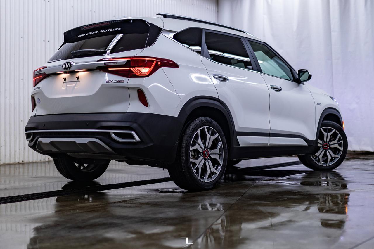 2021 Kia Seltos AWD SX Turbo Leather Roof Nav BCam Red Deer AB